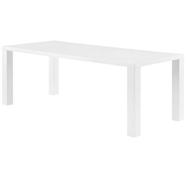 7' white table desk