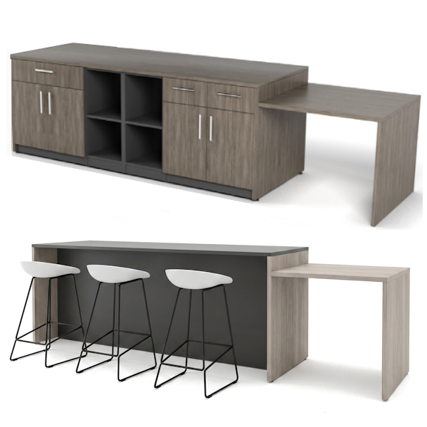 Storage Island with ADA Desk