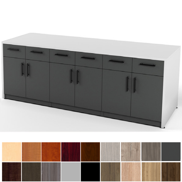 Counter Height Storage with Buffet Drawers
