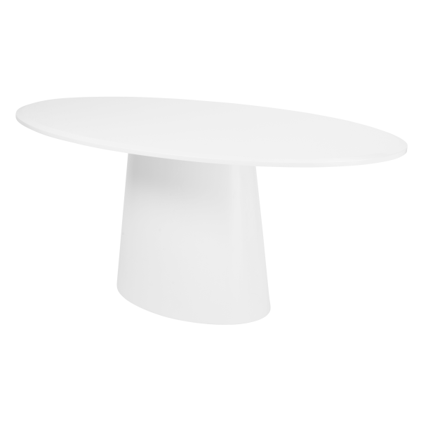 Matte White Oval Conference Table