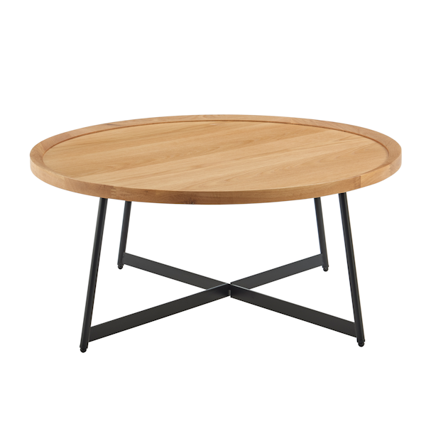 Modern Round Coffee Table - Oak