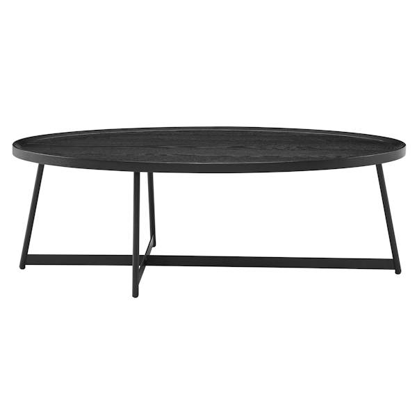 large round coffee table - black