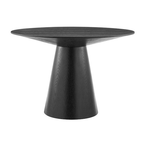 43" Black Round Table