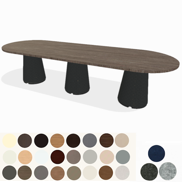 10' acoustical bases conference table