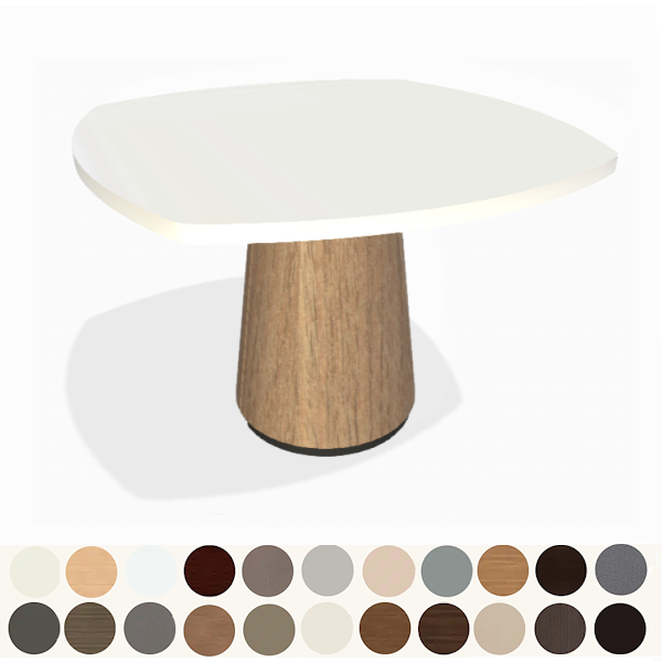 Squircle Table with Laminate Drum Base