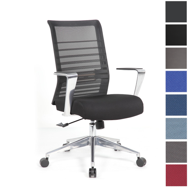 Black mesh conference chair