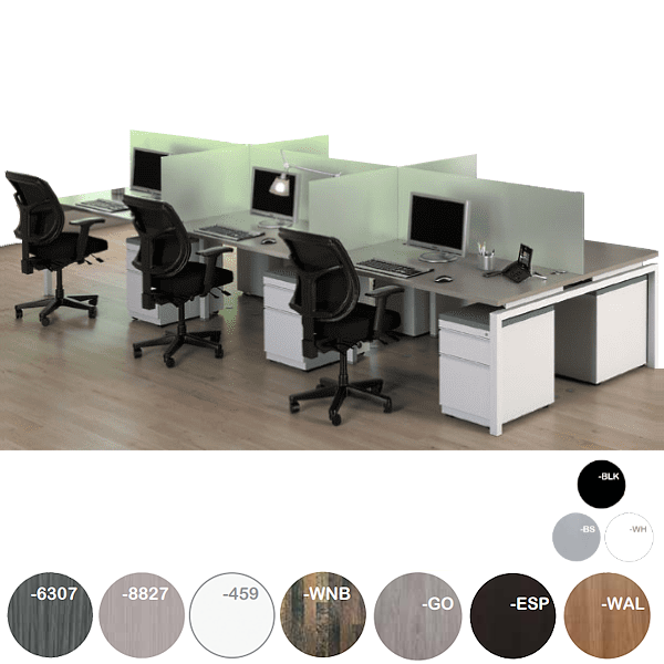 6-person workstations