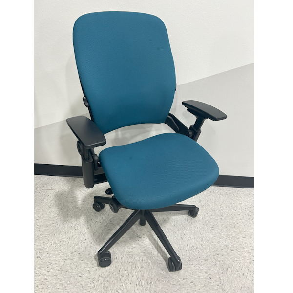 Used Steelcase Leap V2 Blue Fabric
