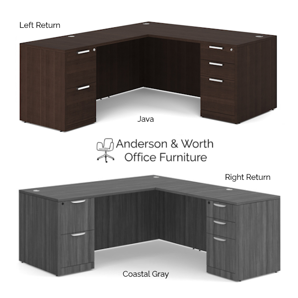 66" L-shaped desks