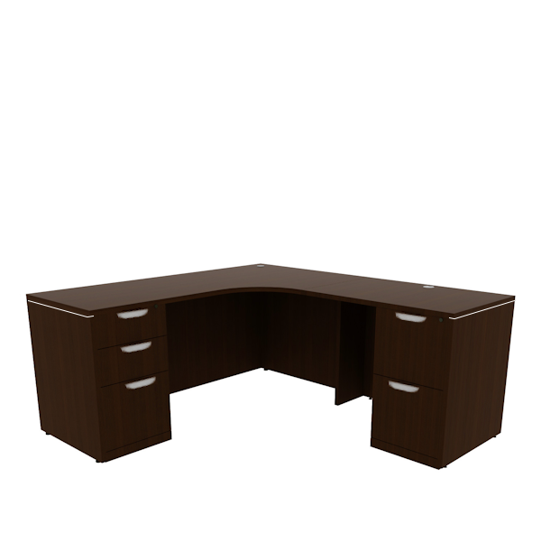 double pedestal corner desk