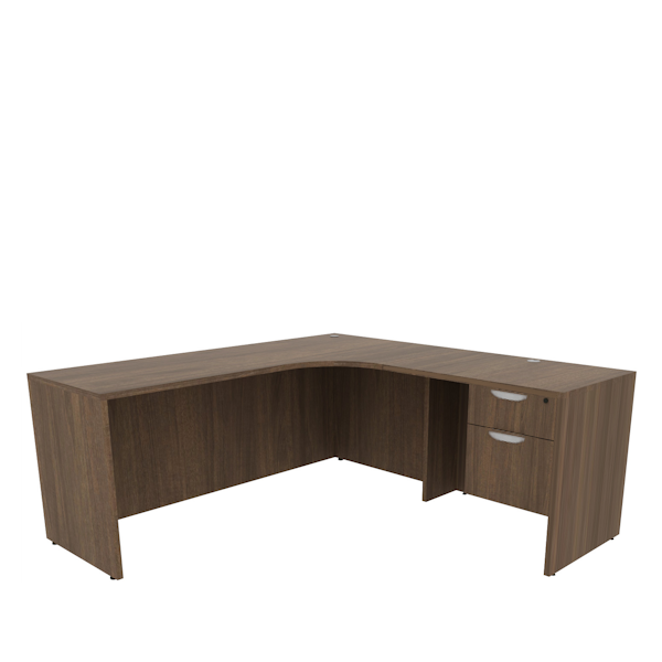 single pedestal corner desk