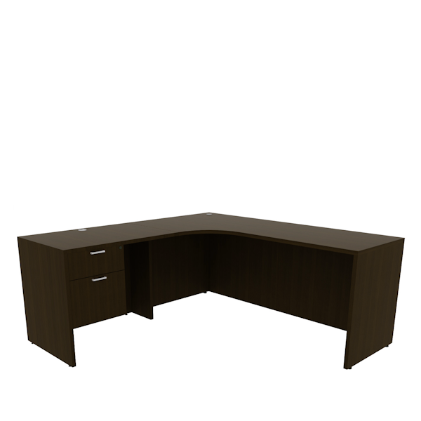 single pedestal corner desk