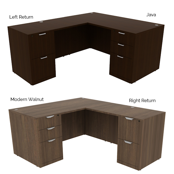 L-Desks - BBF FF - 60W 60" L-Shaped Desks