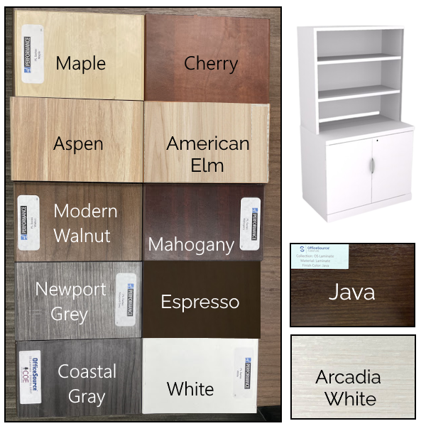 Hutch and Lateral File Cabinet Finishes lateral file hutch