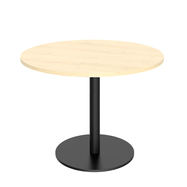 round table with disc base