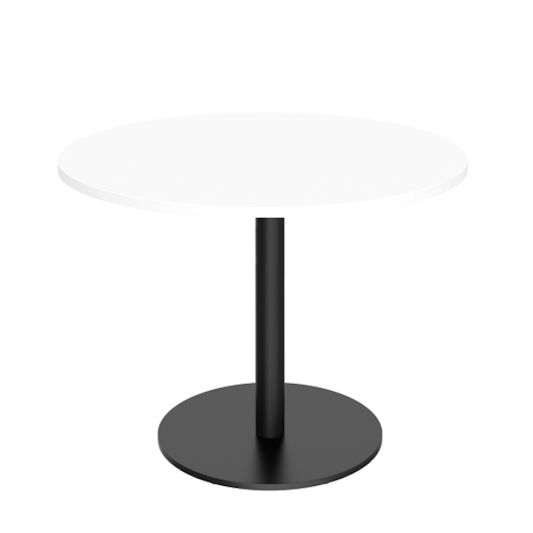 round table with disc base