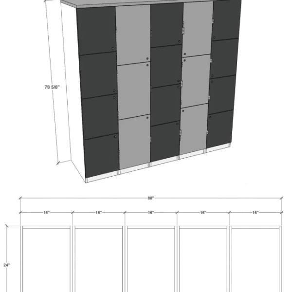 18-section storage locker