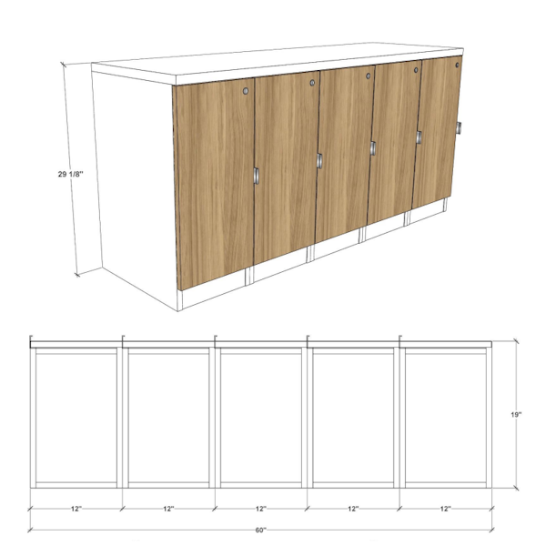 Deskmakers Catalina Lockers - TYP-3754 - detail locker unit