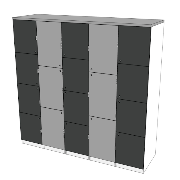Deskmakers Catalina Lockers - TYP4189 18-section storage locker