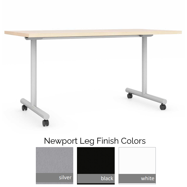 Newport Leg Finishes mobile training tables