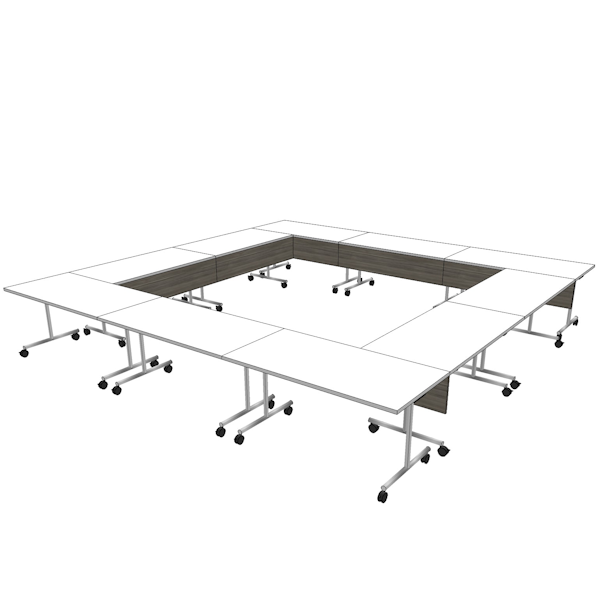 Newport Leg Mobile Training Tables - 10 Tables - TY-1057 10 training tables group