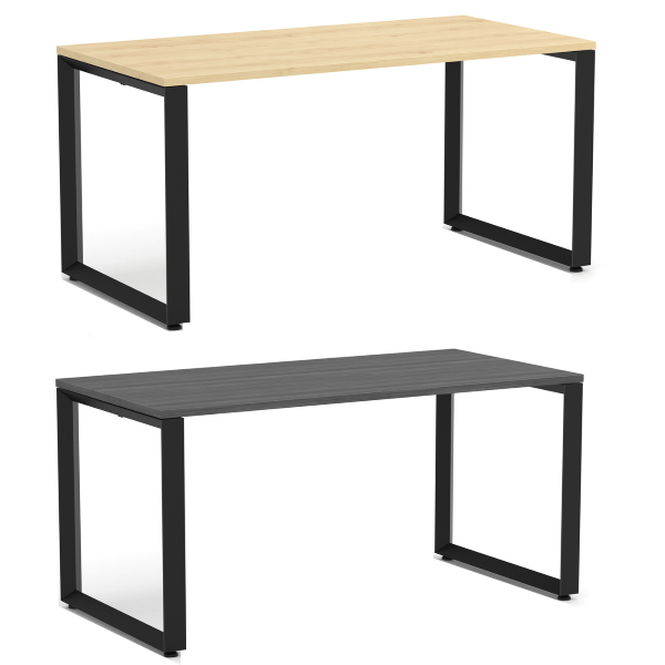 PLT Black Beveled O-Leg Multi-Use Office Tables - 10 Finish Colors
