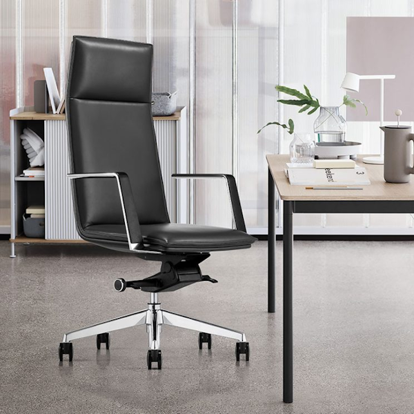 Black Leather Highback Executive Chair - LOD118-Room modern executive chair