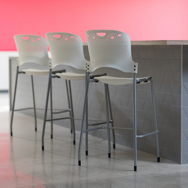 Blaze Bar Stools - Cloud White White Stools