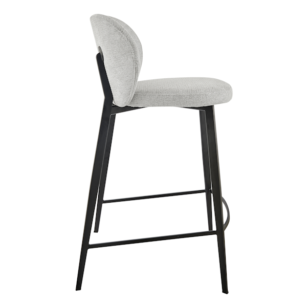 Markus Counter Stool in Light Gray Fabric - side stool