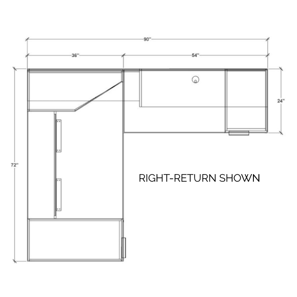Milano L-Desk Typical - TY3087 - 2D Milano