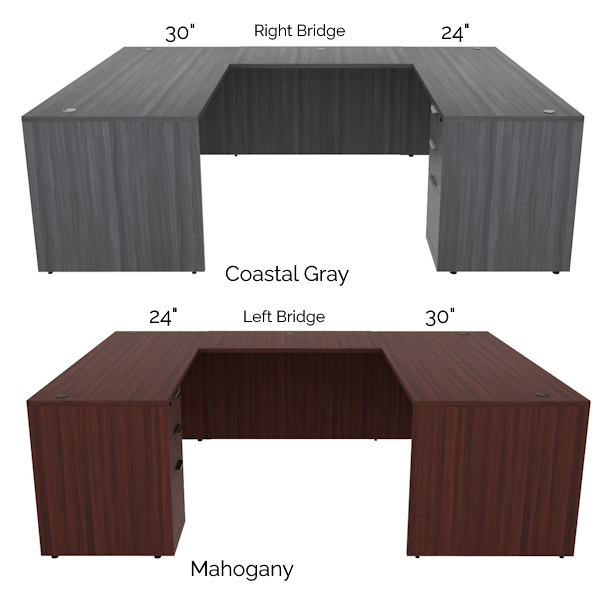 u-shaped desk interior