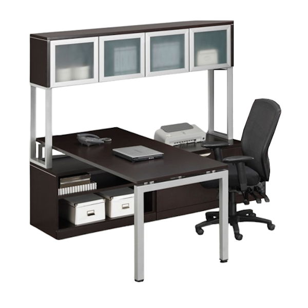 unite leg l-desk and hutch