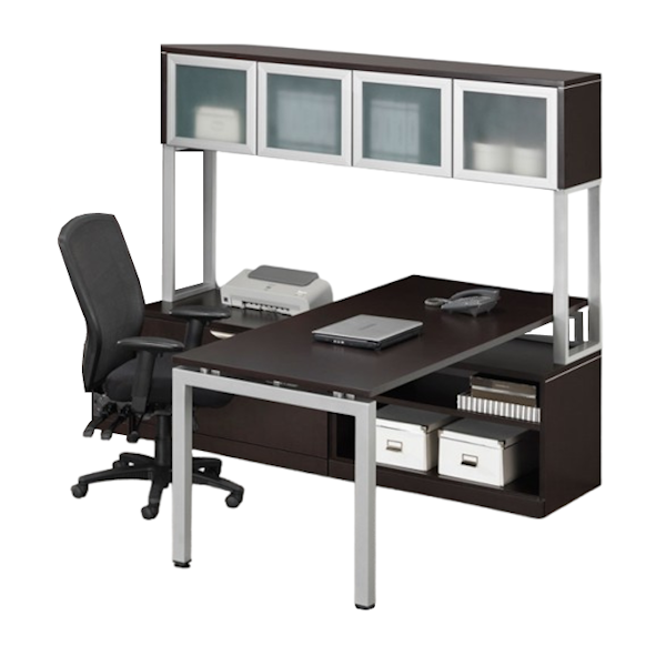 unite leg l-desk and hutch
