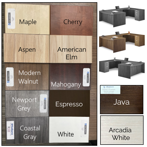 bow front dual curved u desk