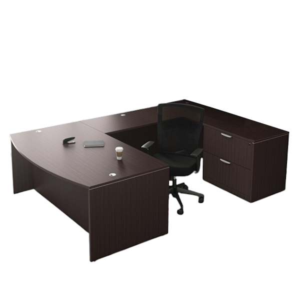 u-desk with lateral file