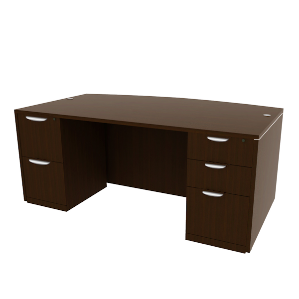 Bow front desk