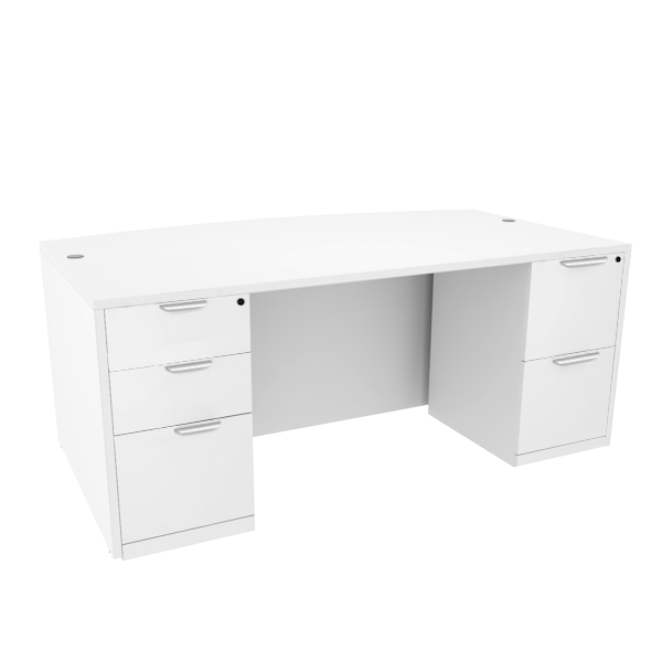 Bow front desk