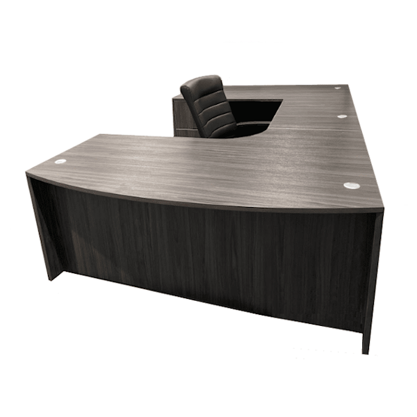Interior Curved Bow Font U-Desk - CG bow front u desk
