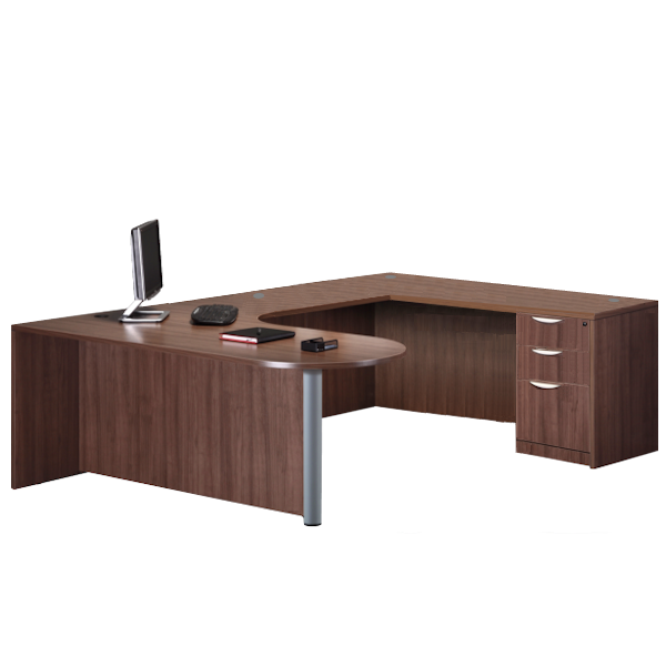 curved bullet u-desk
