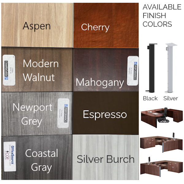 bullet u desk with extension