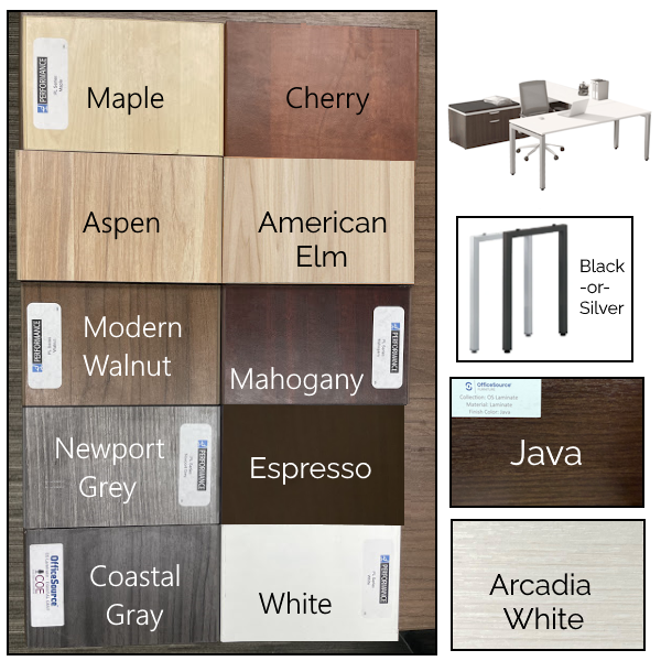 change of height U-shaped steel leg desk