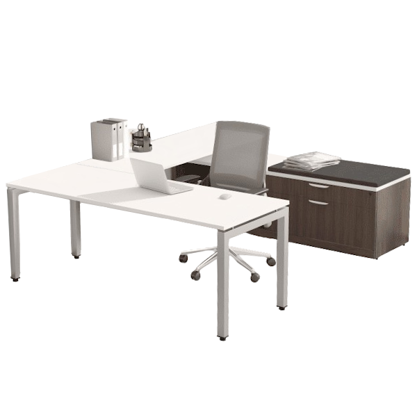 change of height U-shaped steel leg desk
