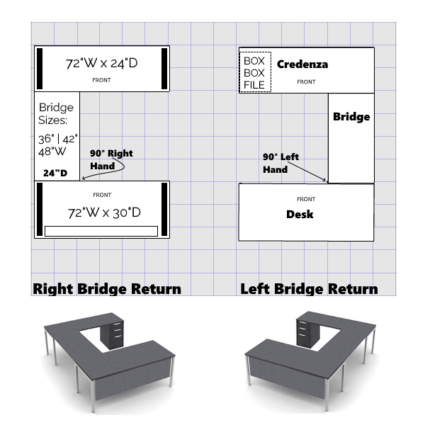 U-Leg U-Desk - BBF - LMP - 2D steel leg u-desk