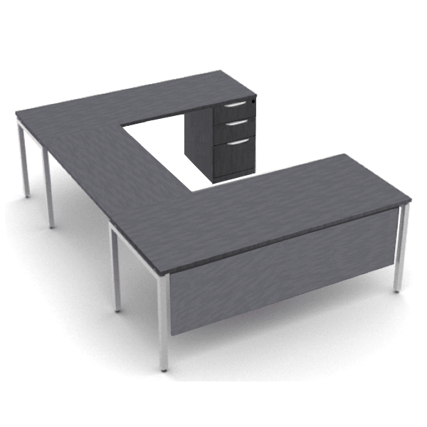 U-Leg U-Desk - CG - LMP - BBF steel leg u-desk