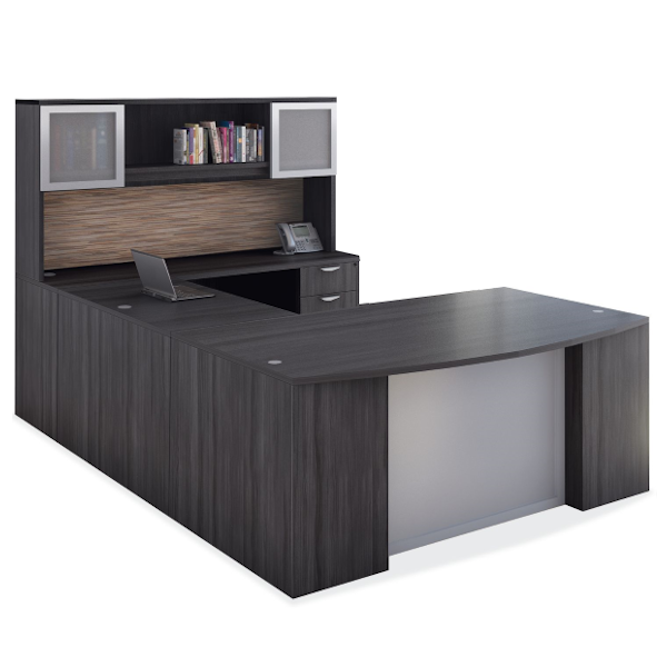 u desk with hutch set