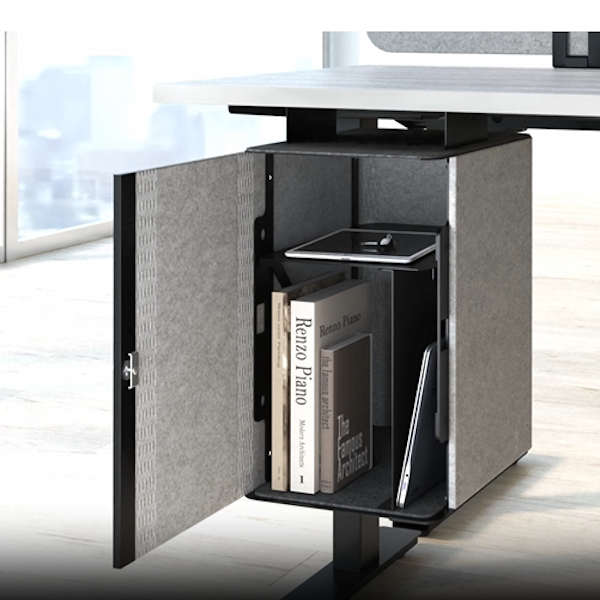 Mochi Open Door Storage undermount desk storage