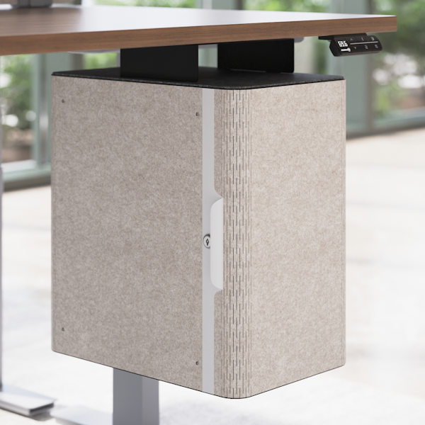 Mochi Storage - Natural Silver undermount desk storage