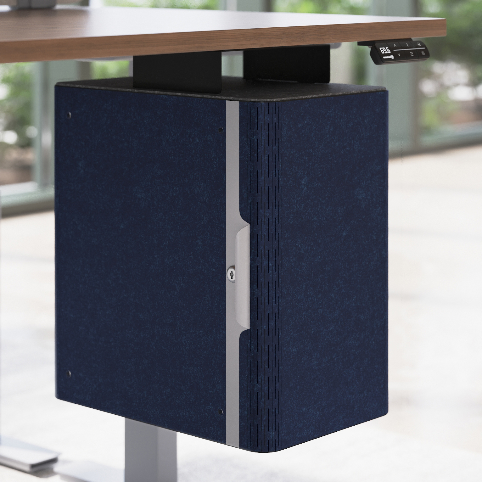 Mochi Storage - Ocean Silver undermount desk storage