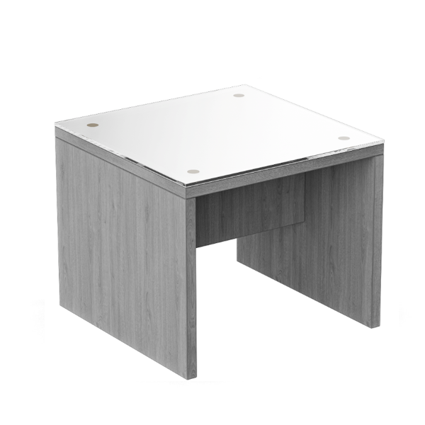 glass top side table