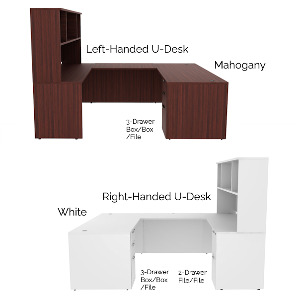 U-Shaped Desks - BBF FF - Open Hutch u desks with hutches